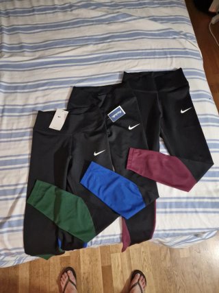 Mallas Nike Mujer Negro Multicolor