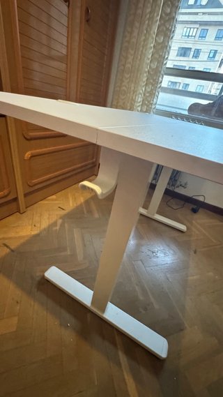 DEVAISE Escritorio Elevable Eléctrico Blanco