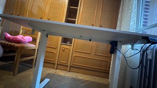 DEVAISE Escritorio Elevable Eléctrico Blanco
