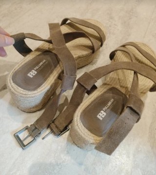 Sandalias de plataforma marrones