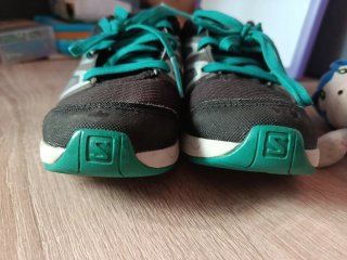 Zapatillas niño Salomon negras y turquesa
