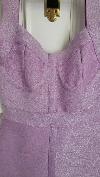 Vestido Morado Brillo Talla L
