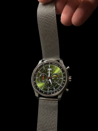 Reloj Lotus Cronógrafo Verde y Plateado