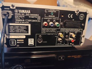 Yamaha DVD-E600MK2 Reproductor DVD