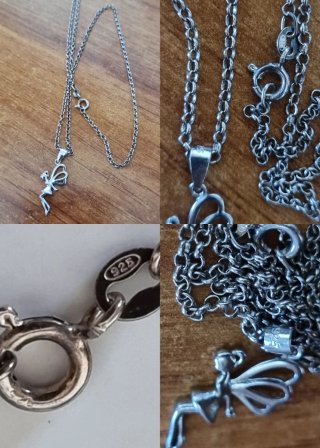 Collar Hada Plata Ley 925 Silver Diez