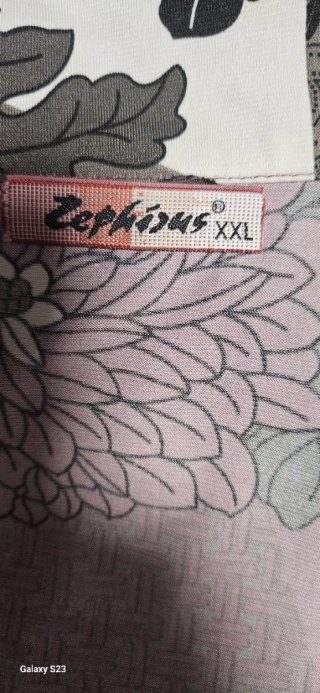 Camicia donna fantasia floreale rosa grigio XXL