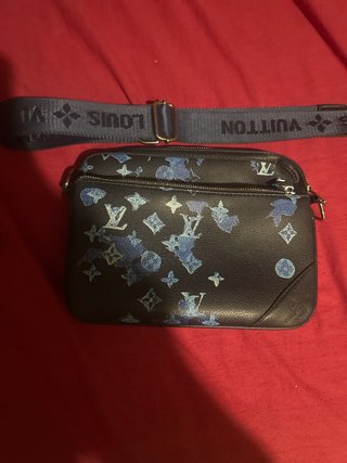 Borsello Louis Vuitton nero e blu
