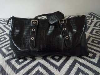 Bolso Prada Negro Piel Cocodrilo