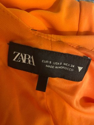 Vestido Zara Naranja Talla S