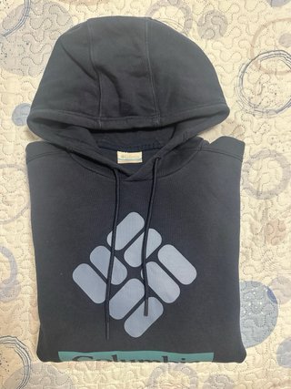 Sudadera Columbia Talla M Negra y Verde