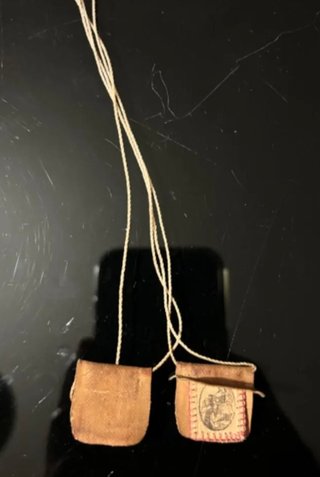Escapulario Virgen del Carmen Siglo XIX pequeño