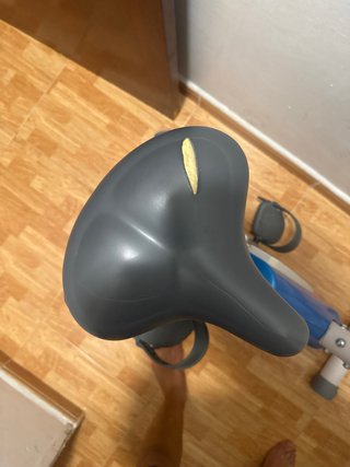 Bicicleta Estática Azul y Gris