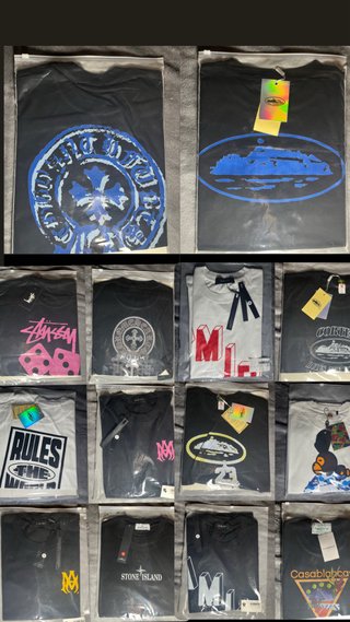 Camisetas Corteiz/Chrome Hearts/Bape/Stone Island