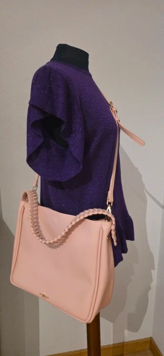 Camiseta morada con brillo y volantes - SFERA