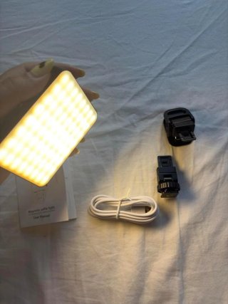 Luz selfie LED portátil recargable