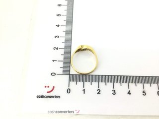 anillo oro 18k con piedra con circonita,rubi