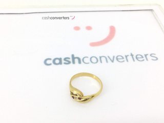 anillo oro 18k con piedra con circonita,rubi