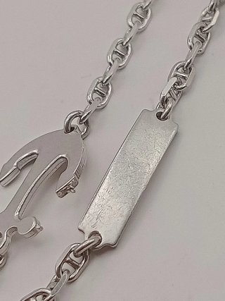Bracciale Uomo Argento 925 Ancora Maglia Marina