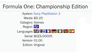 F1 Championship Edition - PlayStation 3 🇪🇦