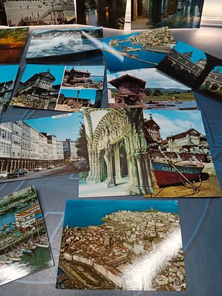 25 postales vintage, Galicia, Pontevedra, La coruña, etc..
