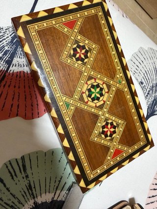 Estuche cigarros vintage marquetería