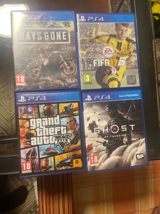 PS4 Juegos: Days Gone, FIFA 17, GTA V, Ghost of Ts