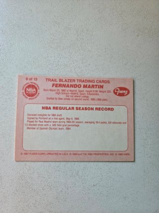 Card rookie de Fernando Martín.
