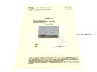 pendientes oro 18k con piedra con diamante