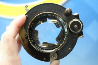 Antiguo objetivo, óptica Voigtländer Braunschweig Heliar 210 mm.