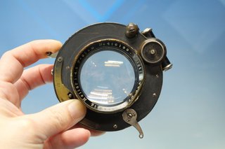 Antiguo objetivo, óptica Voigtländer Braunschweig Heliar 210 mm.