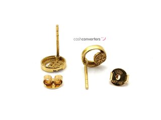 pendientes oro 18k con piedra con circonita