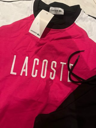 Conjunto Lacoste Camiseta y Pantalón Talla L unise