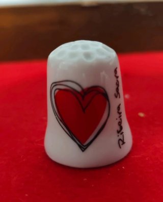 Set di sei ditali decorativi con motivi della Galizia
