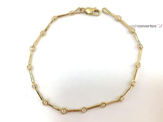 pulsera oro 18k con piedra con circonita