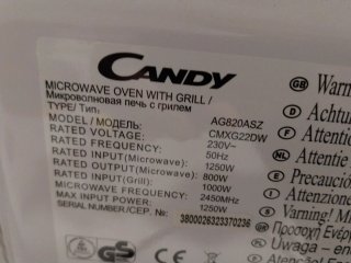 Microondas Candy Blanco 25L