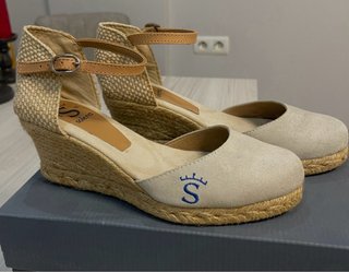Cuñas esparteñas Solera Beige Talla 38