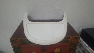 Silla para comer bebé verde y blanca