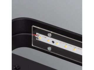 Aplique LED Deves 9W Negro Diseño Moderno
