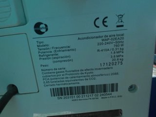 Aire Acondicionado Portátil Blanco