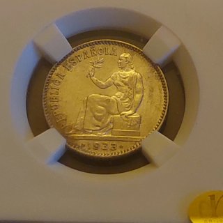 Moneda 1 Peseta España 1933-34 Encapsulada