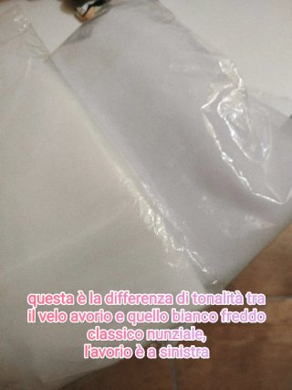 Velo da sposa avorio 3 metri doppio strato nuovo