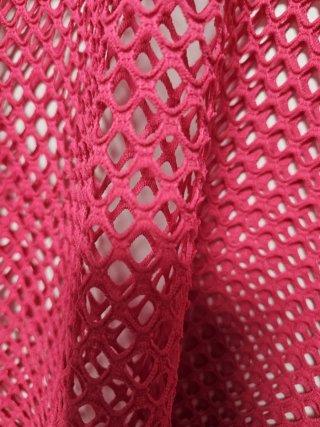 Camiseta rosa de rejilla talla L