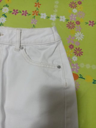 Minigonna jeans bianca