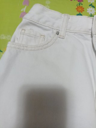 Minigonna jeans bianca