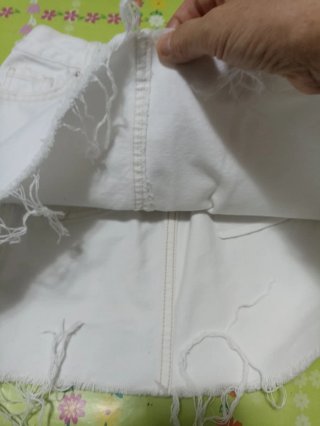 Minigonna jeans bianca
