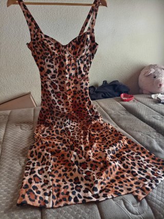 Vestido Zara Animal Print Talla XS