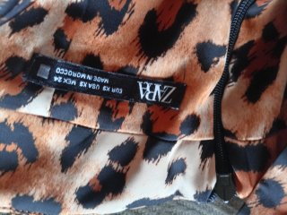 Vestido Zara Animal Print Talla XS