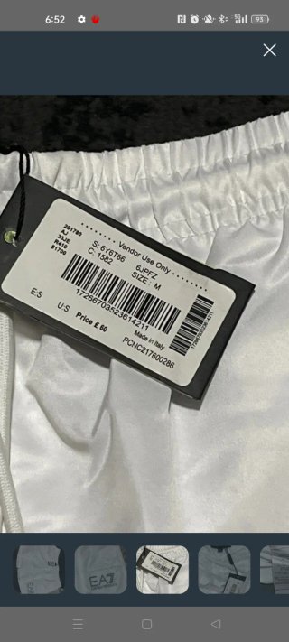 Bañador EA7 Blanco Talla M