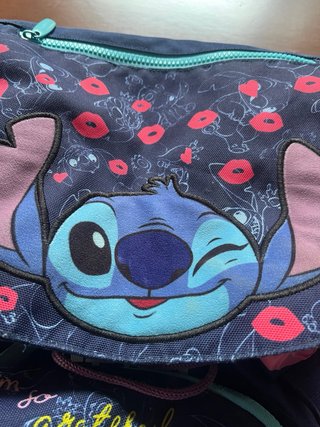 Zaino Stitch Disney + Astuccio 3 zip