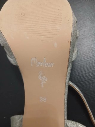 Zapatos de fiesta MENBUR plateados